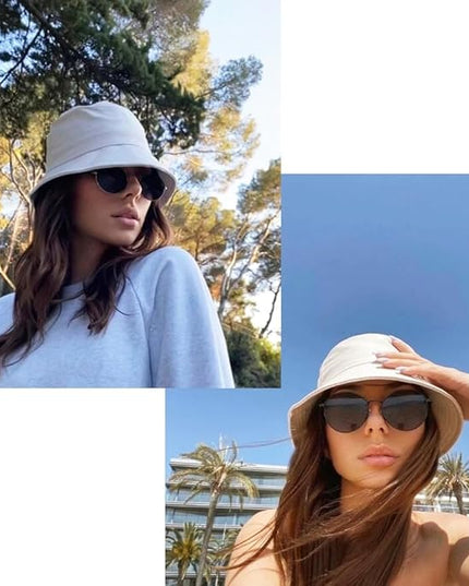 Wheebo 12 Pieces Bucket Hats for Women Summer Beach Fishmen Hat for Lady Adult Unisex Cotton Cap
