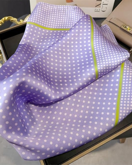 MINIDORA Satin Scarves for Women 27.5 × 27.5 inches Medium Square Elegant Silk Feeling Head Scarf