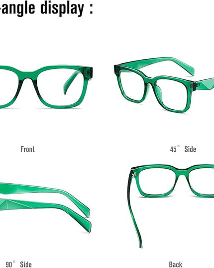 kimorn Blue Light Blocking Glasses,Anti Eyestrain & UV Protection,Square Frame Glasses for Women and Men