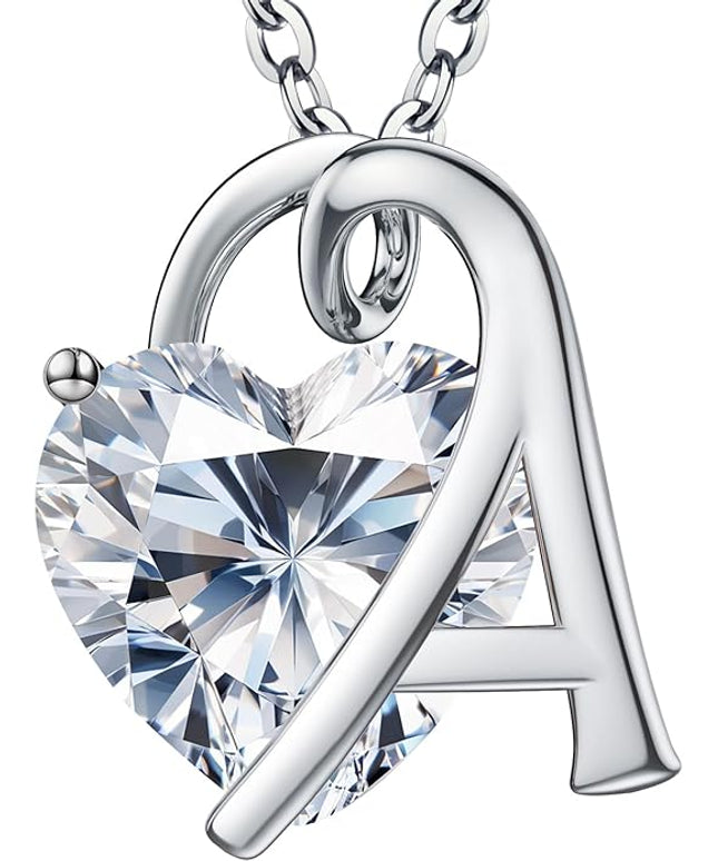 ForeverLove Heart Necklaces for Women, 4-2 Carats Heartshap Moissanite, Silver Pendant Jewelry, Anniversary Birthday Gifts for Wife, Girlfriend, Daughter, Mom