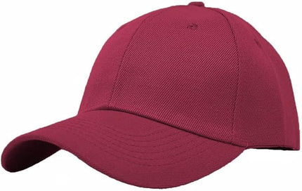 Glory Max Plain Baseball Cap Hook & Loop Strap Adjustable Solid Blank Curved Visor Hat