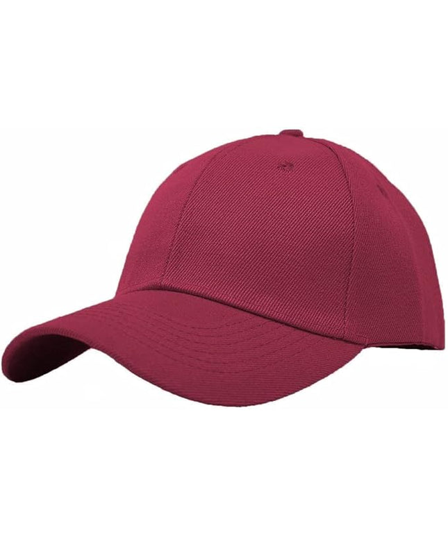 Glory Max Plain Baseball Cap Hook & Loop Strap Adjustable Solid Blank Curved Visor Hat