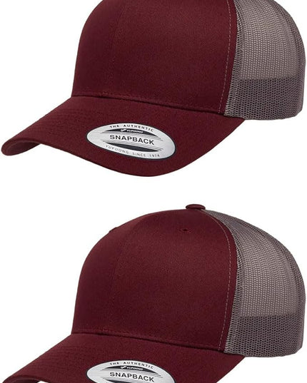 Yupoong Classic Premium Mesh 6 Panel Retro Trucker Cap | Mid Profile Snapback | OSFA | Bulk Pack Available