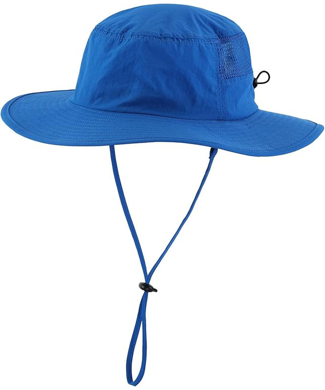 Home Prefer UPF50+ Mens Sun Hat Wide Brim Fishing Hat Womens UV Protection Cap Breathable Mesh Safari Gardening Bucket Hat