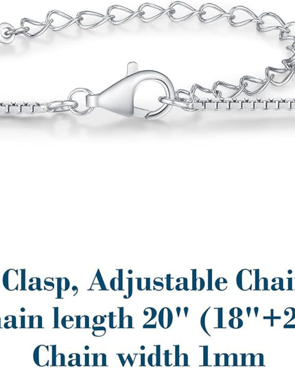Moissanite Necklace for Women, 1-3 Carat Heart Necklace Engraved with 'I LOVE YOU', Birthday Gift for Wife, Anniversary Present for Wife Women, Jewelry Gifts for Christmas Valentine's Day