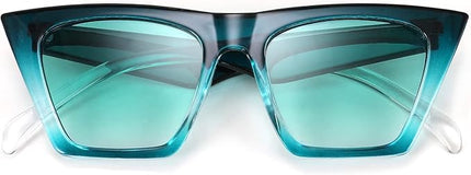 FEISEDY Vintage Square Cat Eye Sunglasses Women Trendy Cateye Sunglasses B2473