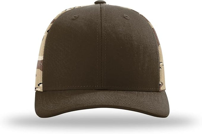 Richardson 112 Trucker Hat - Premium Adjustable Snapback Hat - Structured Six Panel Richardson Blank Caps