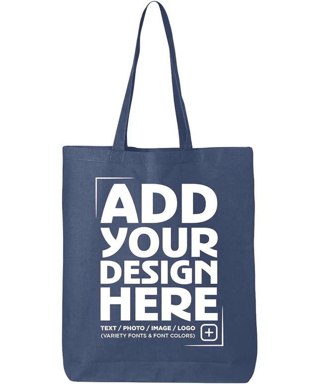 shop4ever Personalized Custom Design Your Own Eco Cotton Tote Reusable Shopping Bag Customizable Gift