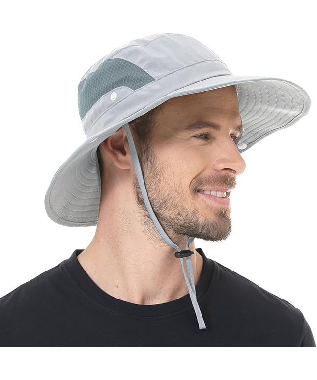 Sun Hat for Men Women UPF 50+ Fishing Hats Waterproof Wide Brim Boonie Bucket Hat for Safari Beach Hiking Garden