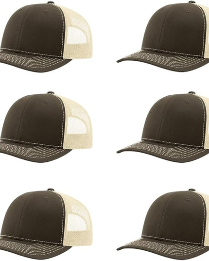 Richardson 112 Classic Six-Panel Adjustable Snapback Trucker Cap | Bulk Packs Available