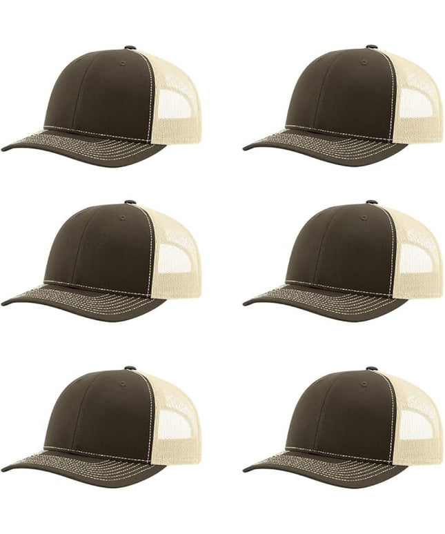 Richardson 112 Classic Six-Panel Adjustable Snapback Trucker Cap | Bulk Packs Available