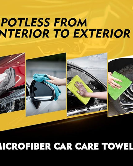 HOMEXCEL Microfiber Cleaning Cloth 50 Pack, 12.5 x 12.5 inch Microfiber Towels for Cars, Ultra Absorbent Car Washing Cloth, Lint Free Streak Free Cleaning Rags for Car, Kitchen, and Window, Multicolor