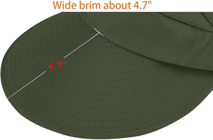 HINDAWI Sun Hats for Women Wide Brim UV Protection Sun Hat Summer Beach Packable Visor