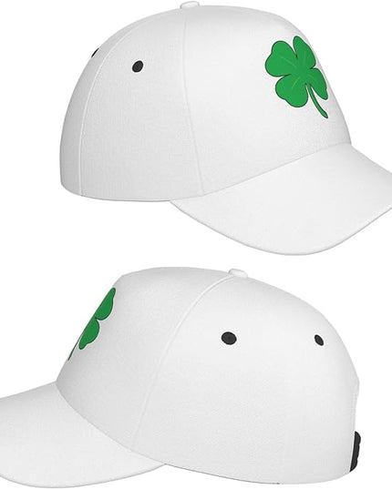 St. Patrick's Day Baseball Cap, Irish Green Clover Trucker Hat for Men Women, Fashion Adjustable Sun Visor Dad Hat
