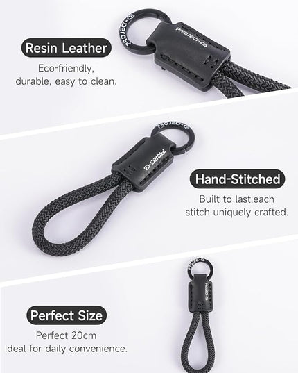 project-cb Phone Finger Ring Strap 1,Phone Tether Tab 2,Phone Lanyard,Phone Strap,Key Chain,Key Ring 2,Charms for Phone Case,Phone Accessories(Black-B)