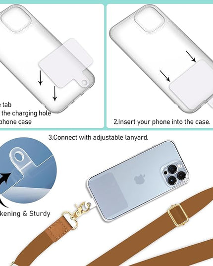 Phone Lanyard Crossbody Strap, Cell Phone Lanyards for Around the Neck Wristlet Shoulder, Wrist Strap for Keys Adjustable Accessories Travel Essentials