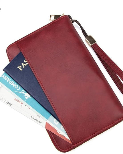 Passport Holder for Travel Women and Men RFID Passport Holder with Card Slots Holder Passport Case Passport cover Passport Wallet Travel Essentials and Accessories (Zipper, ZN-Olive Zipper)