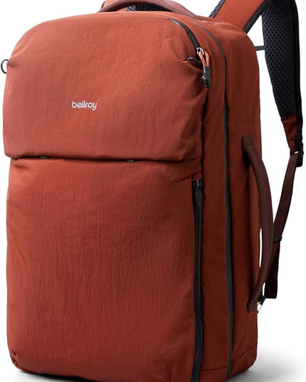 Bellroy Lite Travel Pack 30L (carry-on backpack, travel pack with laptop pocket, interior packing cells and tuck-away straps) - Clay