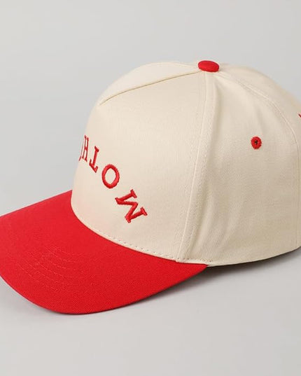 MIRMARU Two-Tone Vintage Canvas Trucker Hats for Men & Women, Adjustable Size Baseball Caps with Trendy Embroidered Design