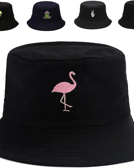 Cotton Bucket Hat for Women Men Summer Travel Sun Beach Bucket Cap, Unisex Outdoor Fisherman Hat