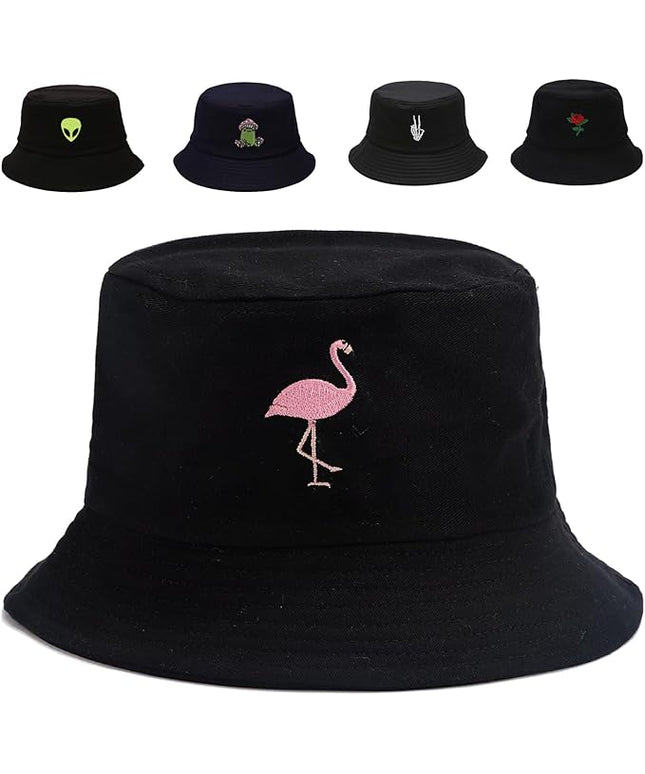 Cotton Bucket Hat for Women Men Summer Travel Sun Beach Bucket Cap, Unisex Outdoor Fisherman Hat