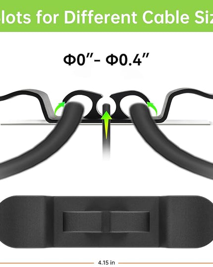 6PCS Cord Organizer for Appliances, Upgraded Kitchen Appliance Cord Wrap, Cord Holder Stick on Pressure Cooker, Coffee Maker, Air Fryer and Blender(3 Black + 3 White)