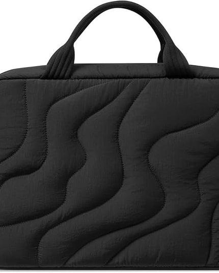 tomtoc 13-14 Inch Protective Puffy Laptop Carrying Bag for Women, Lightweight Laptop Briefcase Fits 14-inch MacBook Pro M5 2025 & Other 13"/14" Computers, Work Bag Case Handbag with Organized Storage