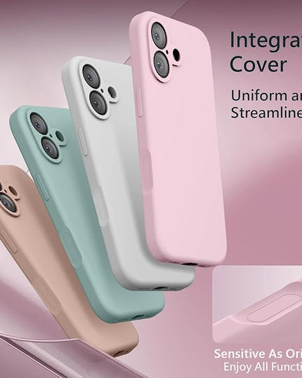 FireNova Magnetic for iPhone 17 Case, Compatible with MagSafe, [Integrated Silicone Camera Control Button] [Camera Protection] Anti-Scratch Microfiber Lining Phone Case, 6.3", Chalk Pink