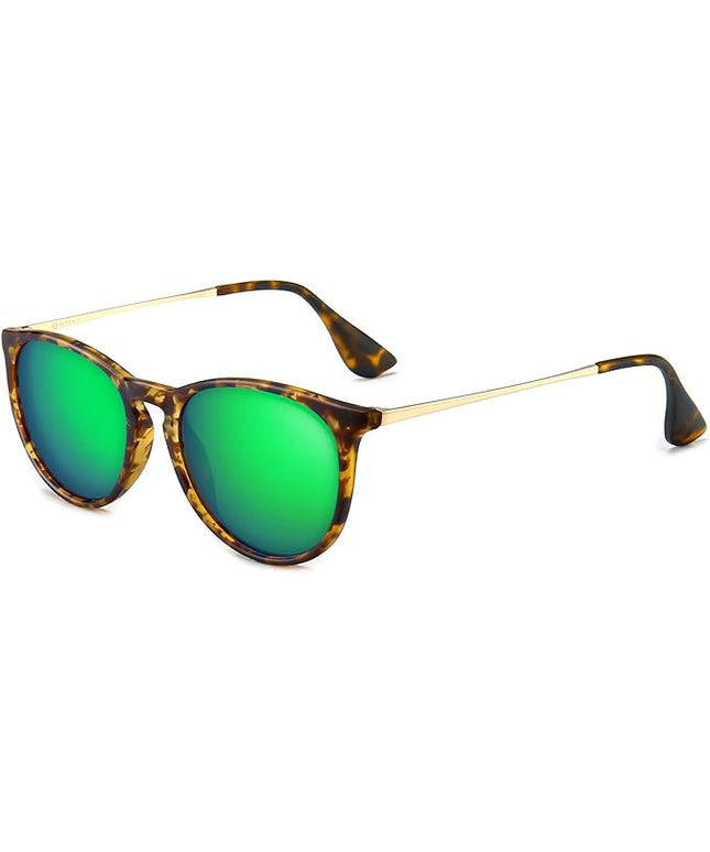SUNGAIT Premium Vintage Round Sunglasses for Women Men Classic Retro Trendy Style