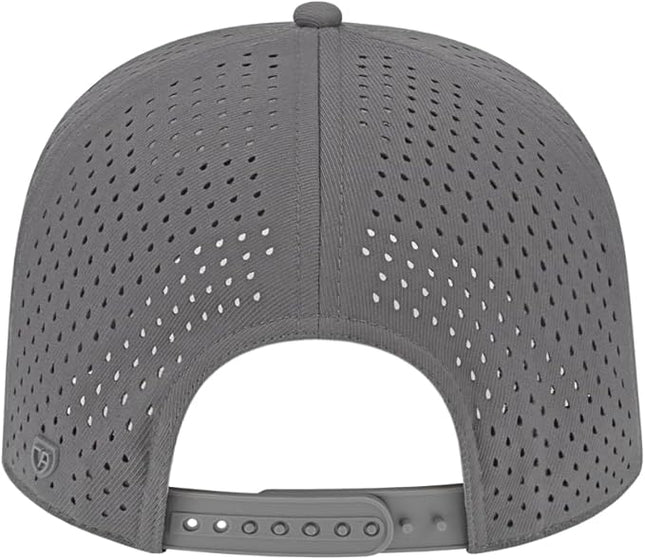Cap America i8540 Premium Water-Resistant Perforated Medium Profile 5-Panel Cap w/UV Guard & Adjustable Snapback
