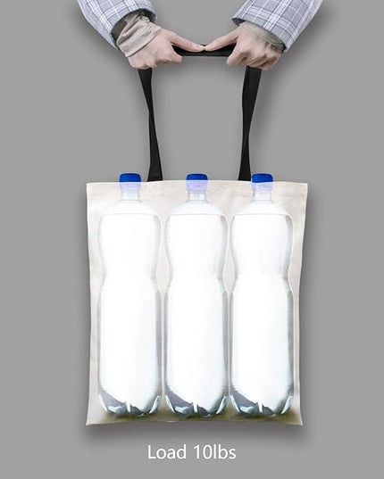 TOPDesign 6-Pack Economical Cotton Tote Bag, Lightweight Medium Reusable Grocery Shopping Cloth Bags, Suitable for DIY, Advertising, Promotion, Gift, Activity