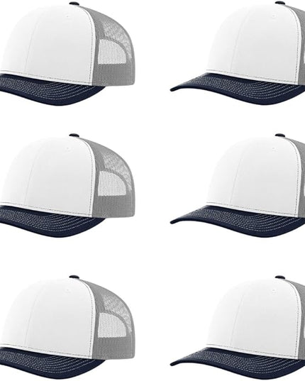 Richardson 112 Classic Six-Panel Adjustable Snapback Trucker Cap | Bulk Packs Available