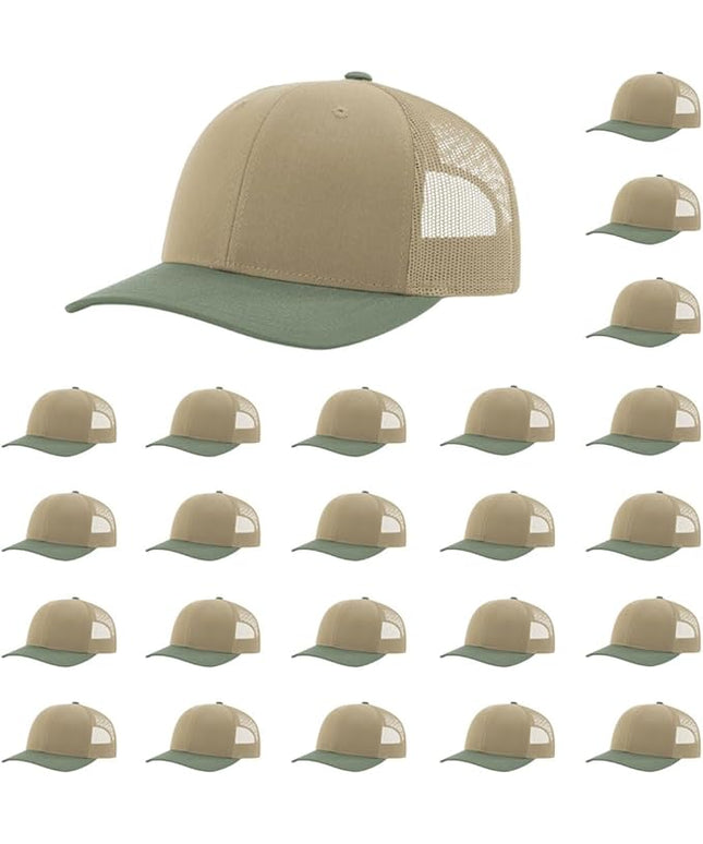 Richardson 112 Classic Six-Panel Adjustable Snapback Trucker Cap | Bulk Packs Available