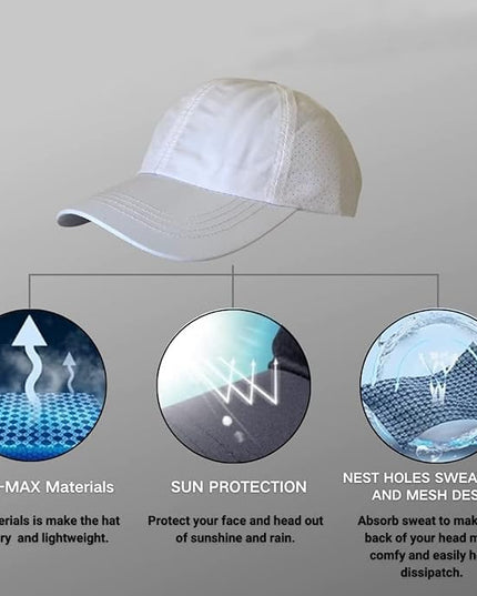 VOASTEK Running Hats for Men Baseball Cap Outdoor Essentials Runner Hat Jogging Cap Tennis Golf Workout Hats