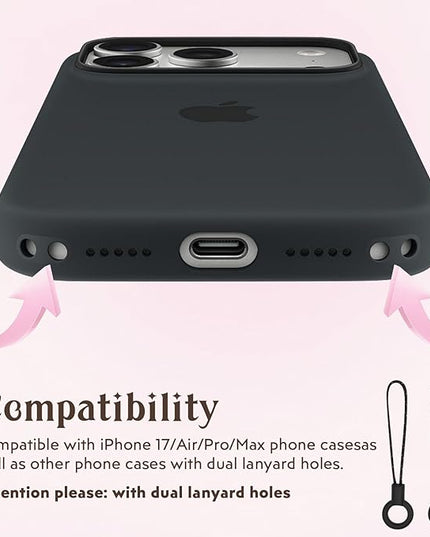 WEZEBEL Pink Crossbody Strap for Cell Phone, Adjustable Nylon Lanyard & Accessory Kit for iPhone– Soft & Stylish Phone Necklace for Everyday Carry