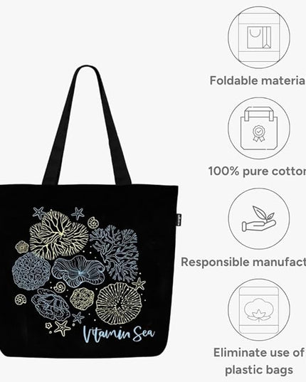 Ecoright Aesthetic Canvas Tote Bag for Women Large Zipper Tote Bags with Pocket, Womens Tote Bag for Yoga, Work, Beach