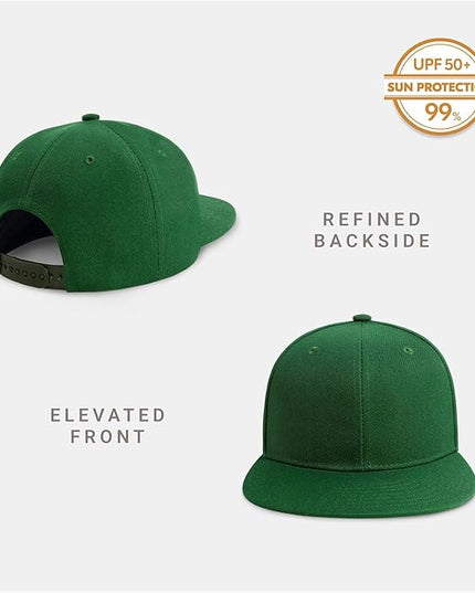 CHOK.LIDS Flat Bill Visor Classic Snapback Hat Blank Adjustable Brim High Top End Trendy Color Style Plain Tone Baseball Cap