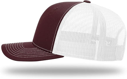 Richardson 112 Trucker Hat - Premium Adjustable Snapback Hat - Structured Six Panel Richardson Blank Caps
