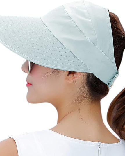 HINDAWI Sun Hats for Women Wide Brim UV Protection Sun Hat Summer Beach Packable Visor