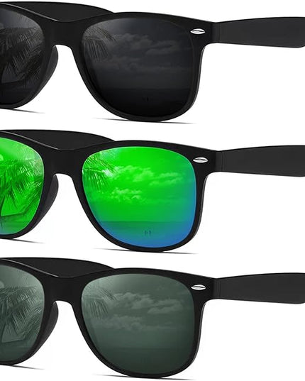 DEMIKOS Sunglasses Men Polarized Sunglasses for Mens Womens Retro Mirror Lens for Driving Fishing UV Protection