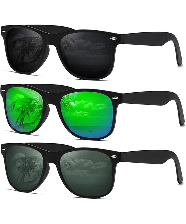 DEMIKOS Sunglasses Men Polarized Sunglasses for Mens Womens Retro Mirror Lens for Driving Fishing UV Protection