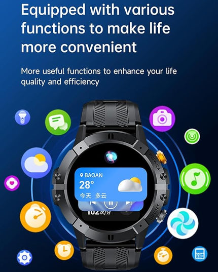 Gravity C29 Rugged Smart Watch, 1.52-Inch HD Display, 100+ Sports Modes, 7-10 Days Battery Life, AI Voice Assistant, 1 ATM Waterproof, Heart Rate & Sleep Monitoring, Shockproof (Silver)