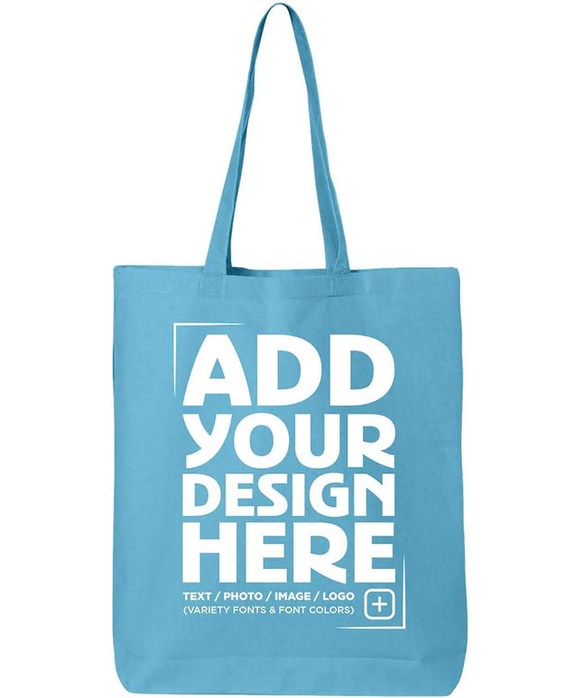 shop4ever Personalized Custom Design Your Own Eco Cotton Tote Reusable Shopping Bag Customizable Gift