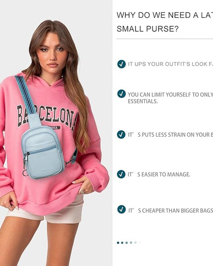 Sling Bag For Women Faux Leather Small Casual Daypack Backpack Fanny Pack Crossbody Chest Bags Purse