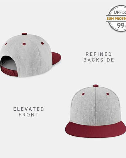 CHOK.LIDS Flat Bill Visor Classic Snapback Hat Blank Adjustable Brim High Top End Trendy Color Style Plain Tone Baseball Cap