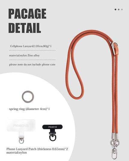 project-cb Phone Lanyard×1,Phone Tether Tab×2, Crossbody Cell Phone Lanyard,Rope Lanyard,Universal Adjustable Phone Strap (SkyBerry-S)