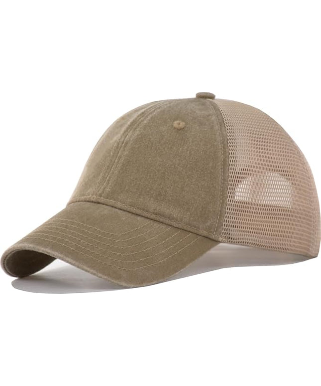 Comfy Vintage Trucker Baseball Hat- M/L/XL/XXL Women Men Unstructured Washed Dad Cap | Snapback | Soft Crown | Soft Mesh