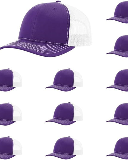 Richardson 112 Classic Six-Panel Adjustable Snapback Trucker Cap | Bulk Packs Available