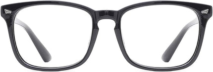 TIJN Blue Light Blocking Glasses for Women Men Clear Frame Square Nerd Eyeglasses Anti Blue Ray Computer Screen Glasses