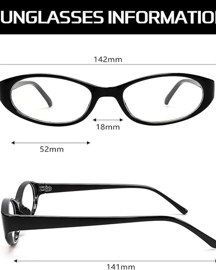 Retro Oval Sunglasses for Women 2026 90s Small Chic Cat Eye Sun Glasses Sunnies Lightweight Shades